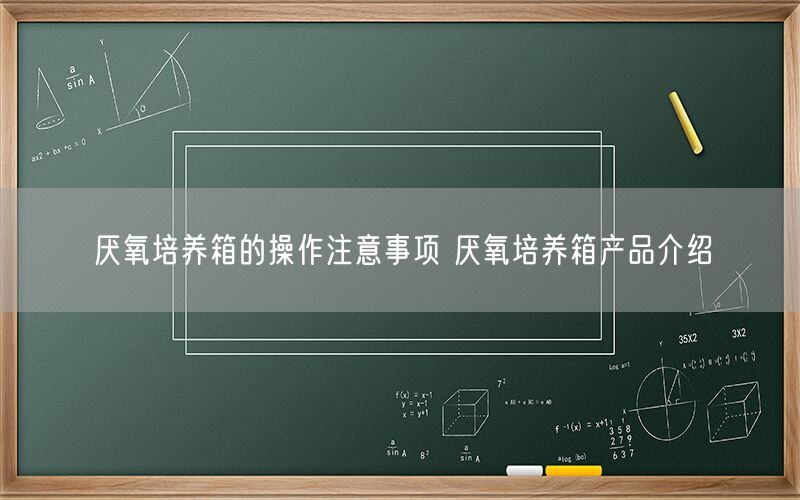 厌氧培养箱的操作注意事项 厌氧培养箱产品介绍(图1)